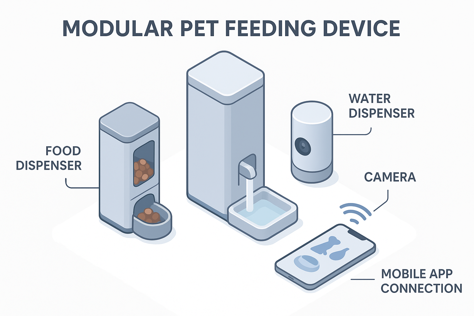 Modular Pet Feeding Device